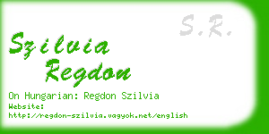 szilvia regdon business card